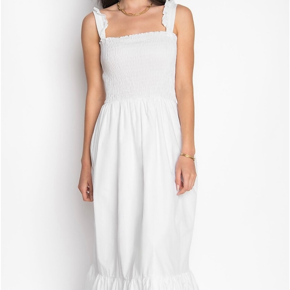 WVN Organic Cotton Smocked Top Sita Maxi Dress Xl